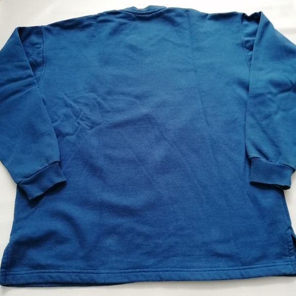 Old River Concept Vintage Blue V-Neck Sweater Medium - Picture 6 of 9